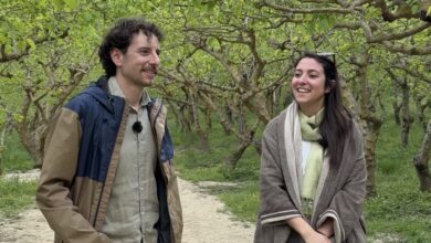 Miriam e Domenico, due dei tre fondatori di Nido di Seta a San Floro