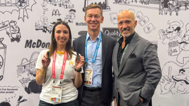 Rita e Giancarlo Greco, di iGreco con Chris Kempczinski CEO di MC Donalds